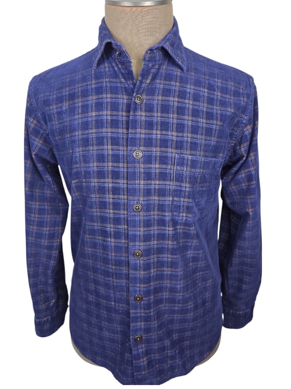 Peter Millar Crown Men's Hampstead Fine Corduroy Plaid Button Up Shirt - M